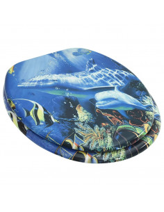 Sedile WC in MDF con Coperchio Design Delfini 2