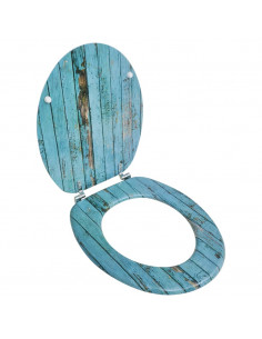 Coperchio da Toilette in MDF con Modello Legno Invecchiato 2
