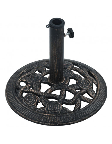 Base Ombrellone Nero e Bronzo 9 kg 40 cm in Ghisa