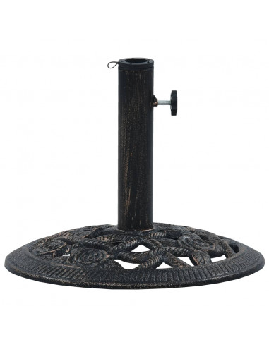 Base Ombrellone Nero e Bronzo 9 kg 40 cm in Ghisa