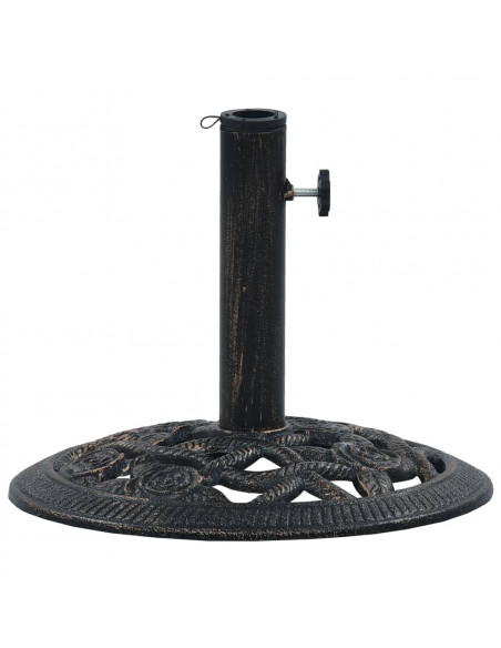 Base Ombrellone Nero e Bronzo 9 kg 40 cm in Ghisa