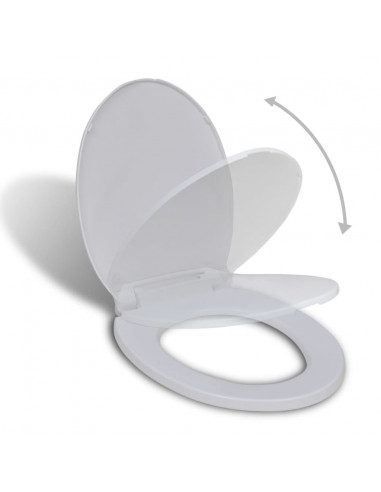 Copriwater a Chiusura Ammortizzata Bianco Ovale