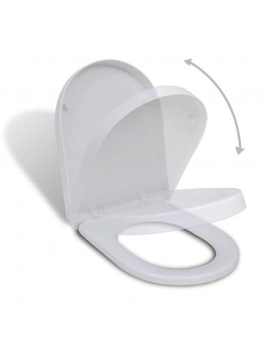 Copriwater a Chiusura Ammortizzata Bianco Quadrato