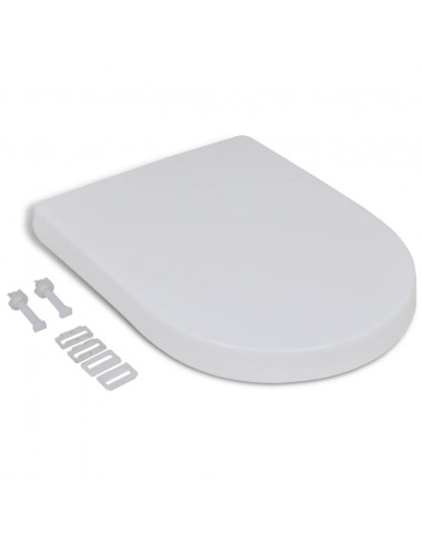 Copriwater a Chiusura Ammortizzata Bianco Quadrato