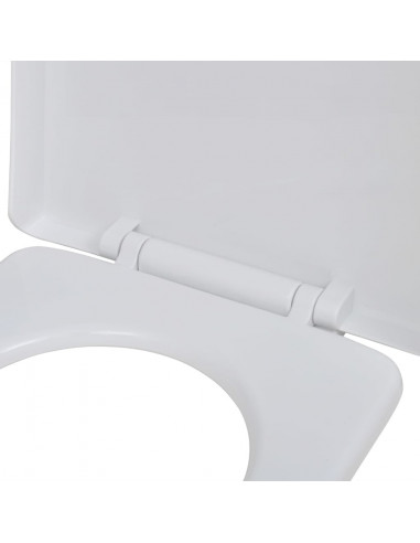 Copriwater a Chiusura Ammortizzata Bianco Quadrato