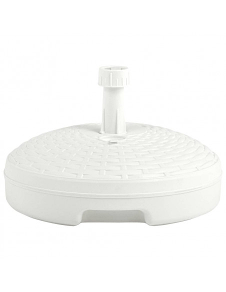 Base Ombrellone per Sabbia/Acqua 20L Bianca Rattan in Plastica