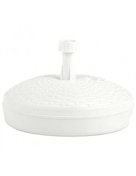 Base Ombrellone per Sabbia/Acqua 20L Bianca Rattan in Plastica