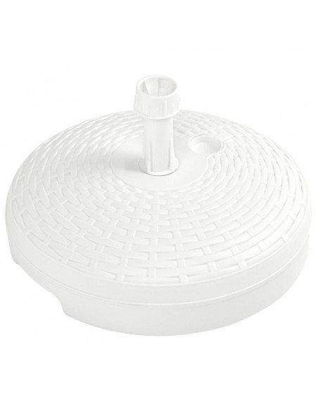 Base Ombrellone per Sabbia/Acqua 20L Bianca Rattan in Plastica