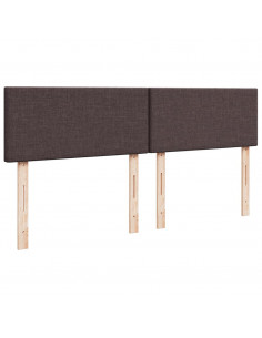 Giroletto a Molle con Materasso Marrone Scuro 180x200cm Tessuto