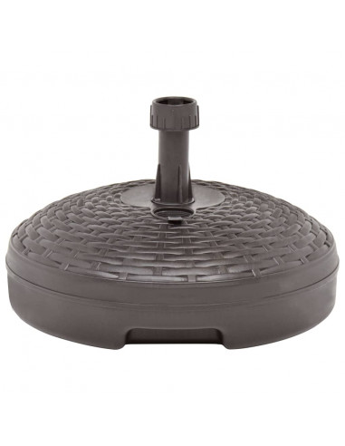 Base Ombrellone per Sabbia/Acqua 20L Marrone Rattan in Plastica