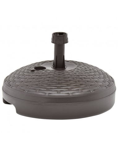 Base Ombrellone per Sabbia/Acqua 20L Marrone Rattan in Plastica