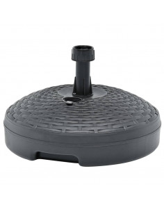 Base Ombrellone Sabbia/Acqua 20L Antracite Rattan in Plastica 2