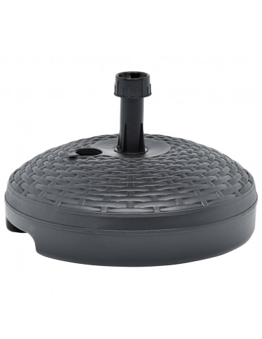 Base Ombrellone Sabbia/Acqua 20L Antracite Rattan in Plastica