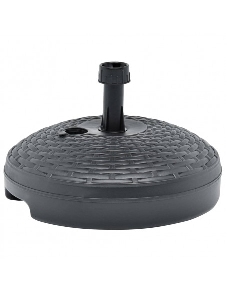 Base Ombrellone Sabbia/Acqua 20L Antracite Rattan in Plastica