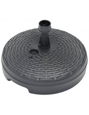 Base Ombrellone Sabbia/Acqua 20L Antracite Rattan in Plastica