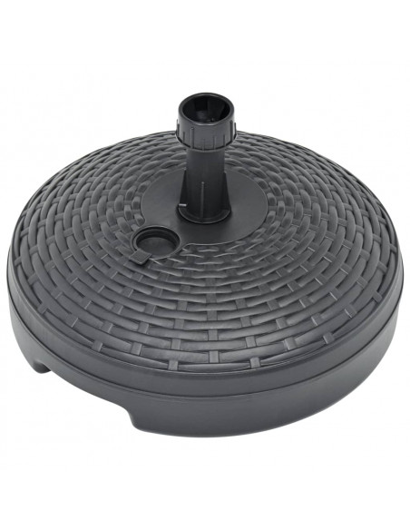 Base Ombrellone Sabbia/Acqua 20L Antracite Rattan in Plastica