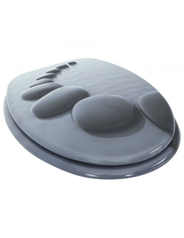 Tavoletta WC Coperchio Chiusura Morbida MDF Design a Pietre