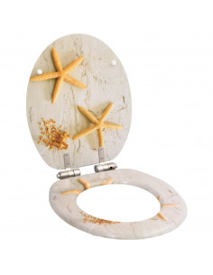Tavoletta WC Coperchio Chiusura Morbida MDF Stella Marina