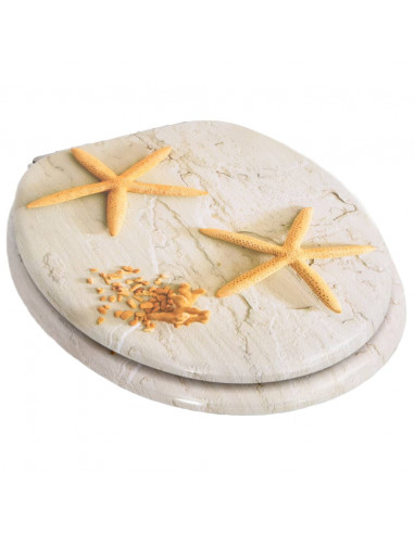 Tavoletta WC Coperchio Chiusura Morbida MDF Stella Marina