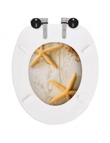 Tavoletta WC Coperchio Chiusura Morbida MDF Stella Marina