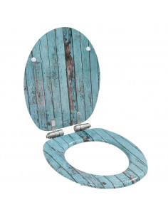 Tavoletta WC Coperchio Chiusura Morbida MDF Legno Antico