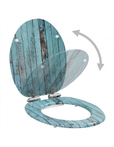 Tavoletta WC Coperchio Chiusura Morbida MDF Legno Antico