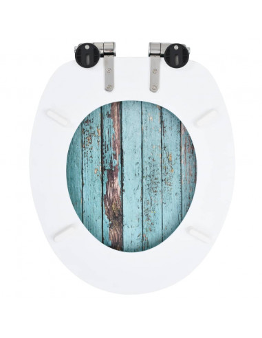 Tavoletta WC Coperchio Chiusura Morbida MDF Legno Antico