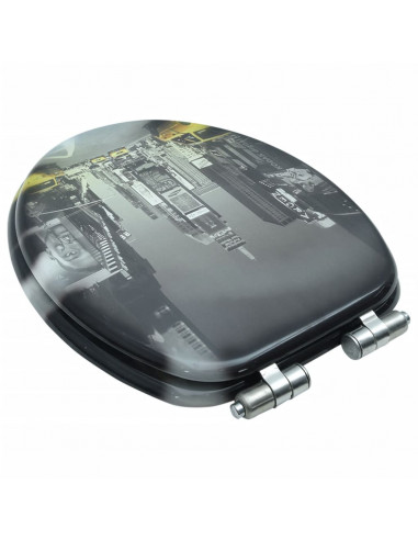 Tavoletta WC Coperchio Chiusura Morbida MDF New York