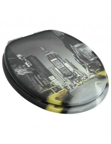 Tavoletta WC Coperchio Chiusura Morbida MDF New York