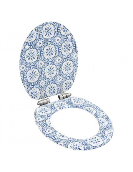 Tavoletta WC Coperchio Chiusura Morbida MDF Design Porcellana