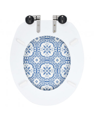 Tavoletta WC Coperchio Chiusura Morbida MDF Design Porcellana