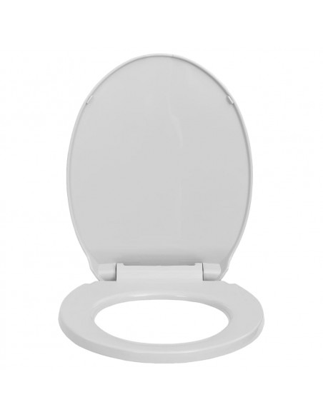 Tavoletta WC a Chiusura Morbida Grigio Chiaro Ovale