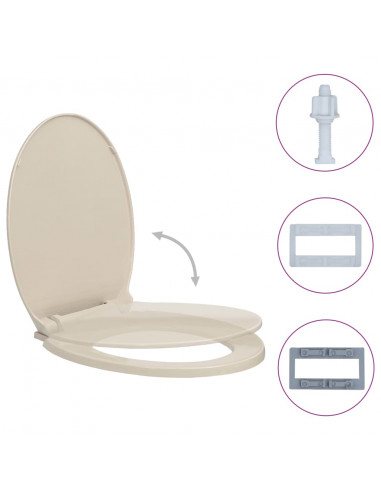 Tavoletta WC a Chiusura Ammortizzata Albicocca Ovale
