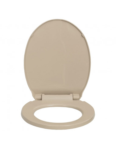 Tavoletta WC a Chiusura Ammortizzata Beige Ovale
