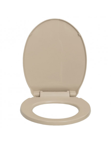 Tavoletta WC a Chiusura Ammortizzata Beige Ovale
