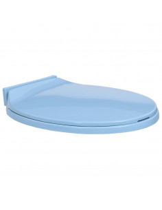 Tavoletta WC a Chiusura Ammortizzata Blu Ovale