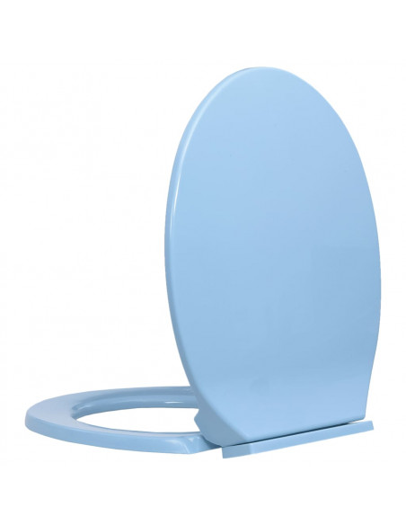 Tavoletta WC a Chiusura Ammortizzata Blu Ovale