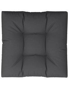 Cuscino per Pallet Nero 80x80x12 cm in Tessuto