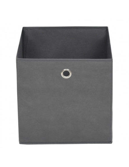 Contenitori 4 pz in Tessuto non Tessuto 28x28x28 cm Grigio