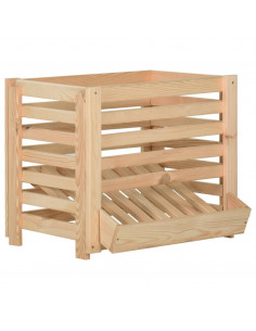 Cassetta Porta Patate  60x40x50 cm in Legno Massello di Pino 2