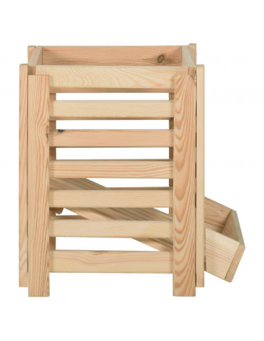 Cassetta Porta Patate  60x40x50 cm in Legno Massello di Pino