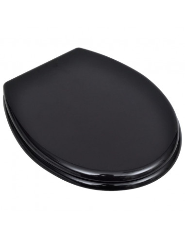 Tavolette WC con Coperchi 2 pz in MDF Nere