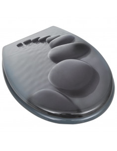 Tavolette WC con Coperchi 2 pz in MDF Design Pietre 2