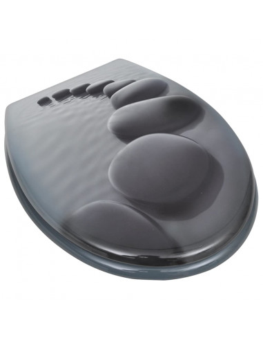 Tavolette WC con Coperchi 2 pz in MDF Design Pietre