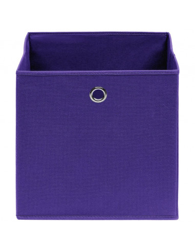 Contenitori 4 pz in Tessuto non Tessuto 28x28x28 cm Viola