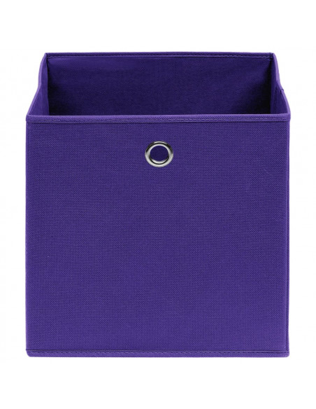 Contenitori 4 pz in Tessuto non Tessuto 28x28x28 cm Viola