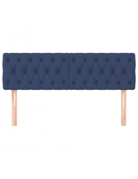 Testiere 2 pz Blu 72x7x78/88 cm in Tessuto