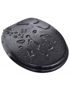 Tavolette WC con Coperchi 2 pz in MDF Design Acqua 2