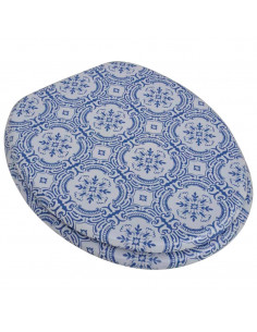 Tavolette WC con Coperchi 2 pz in MDF Design Porcellana 2