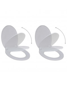 Copriwater a Chiusura Rallentata 2pz Plastica Bianco 2